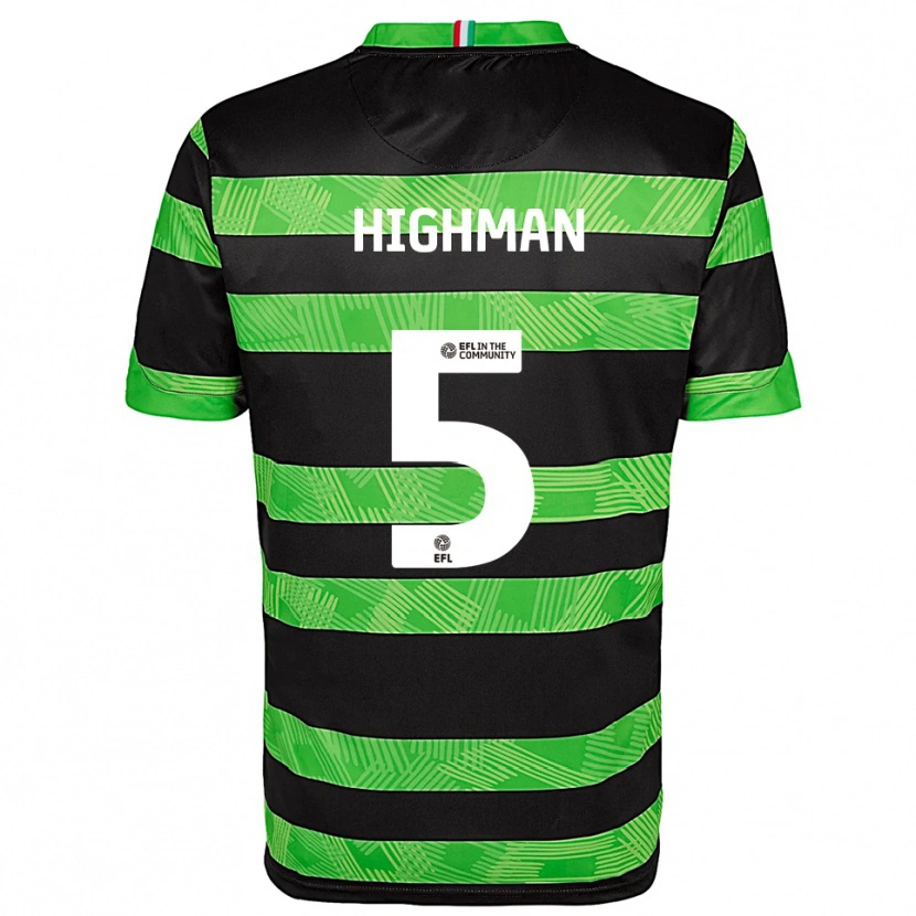 Danxen Dětské Kelly Highman #5 Černá Zelená Daleko Hráčské Dresy 2025/26 Dres