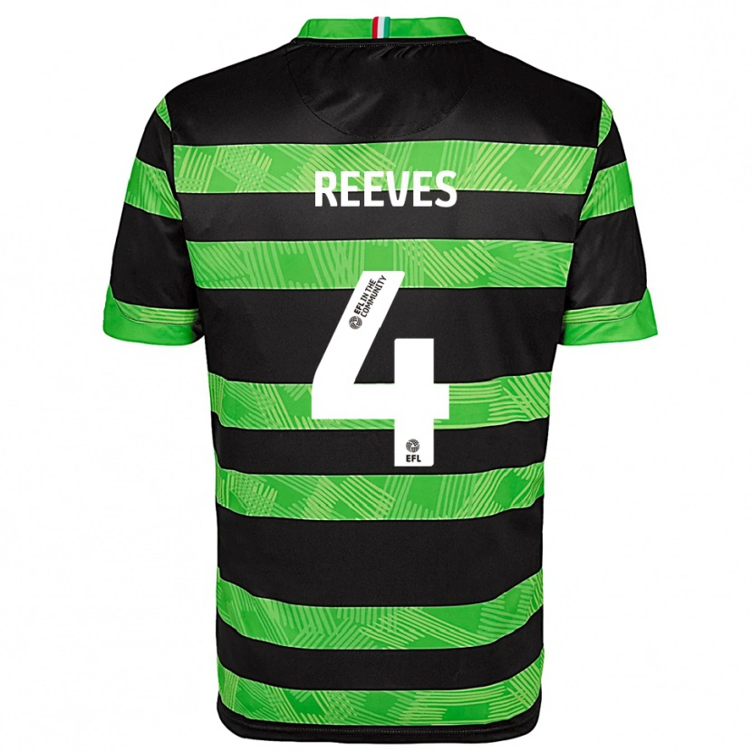 Danxen Dětské Jake Reeves #4 Černá Zelená Daleko Hráčské Dresy 2025/26 Dres