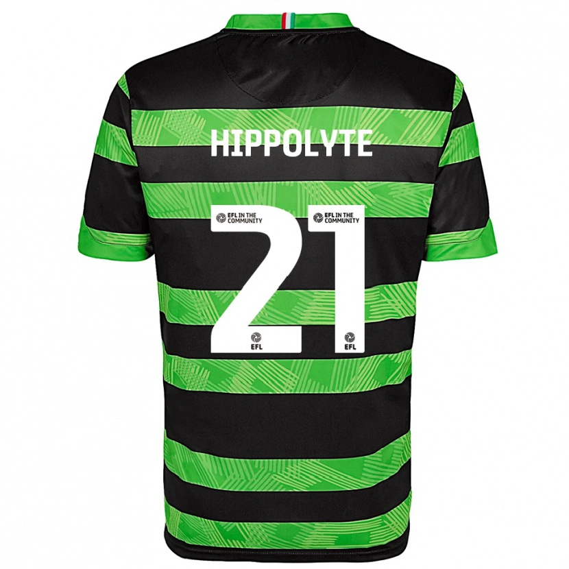 Danxen Dětské Myles Hippolyte #21 Černá Zelená Daleko Hráčské Dresy 2025/26 Dres