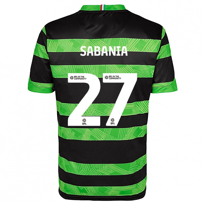 Danxen Dětské Nadia Sabania #27 Černá Zelená Daleko Hráčské Dresy 2025/26 Dres
