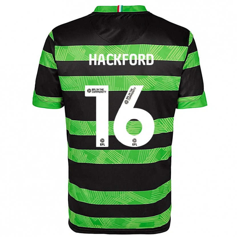 Danxen Dětské Antwoine Hackford #16 Černá Zelená Daleko Hráčské Dresy 2025/26 Dres