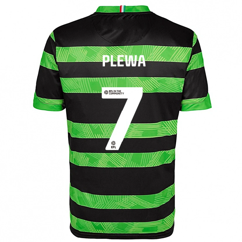 Danxen Dětské Emma Plewa #7 Černá Zelená Daleko Hráčské Dresy 2025/26 Dres