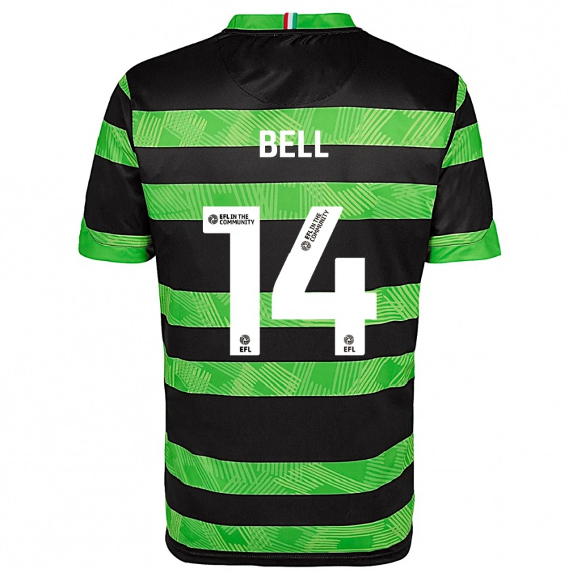 Danxen Dětské Leanne Bell #14 Černá Zelená Daleko Hráčské Dresy 2025/26 Dres