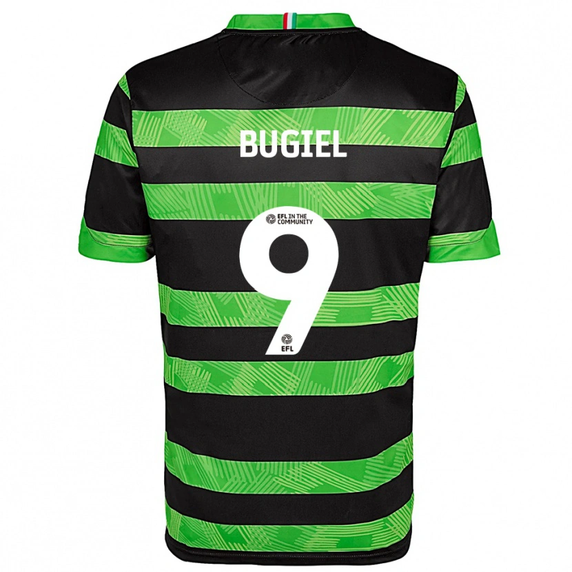 Danxen Dětské Omar Bugiel #9 Černá Zelená Daleko Hráčské Dresy 2025/26 Dres