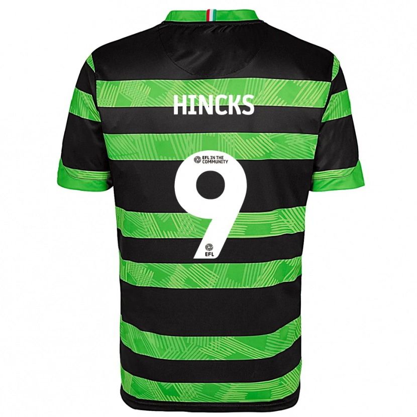 Danxen Dětské Ashlee Hincks #9 Černá Zelená Daleko Hráčské Dresy 2025/26 Dres