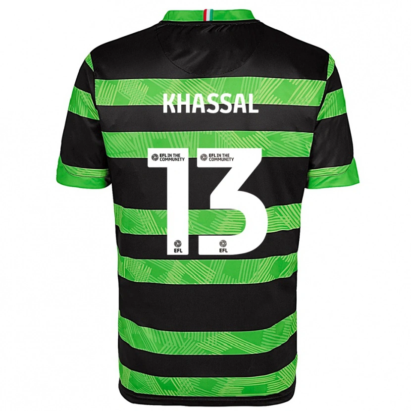 Danxen Dětské Cherelle Khassal #13 Černá Zelená Daleko Hráčské Dresy 2025/26 Dres