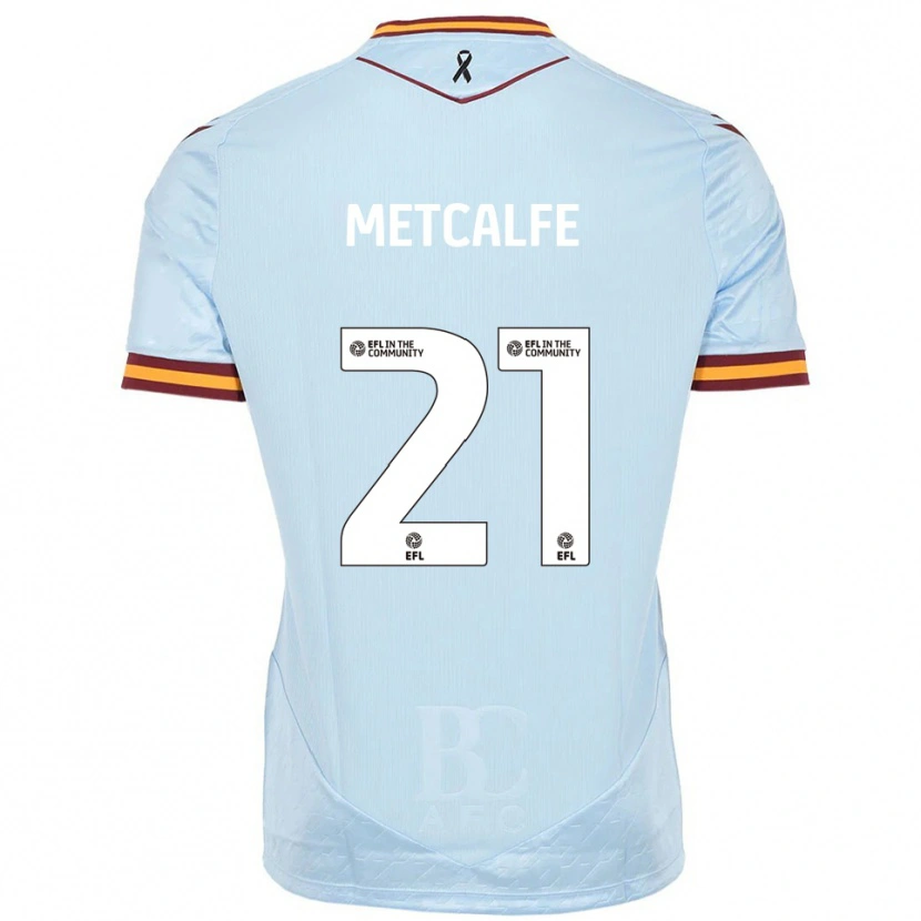 Danxen Dětské Jenson Metcalfe #21 Nebesky Modrá Daleko Hráčské Dresy 2025/26 Dres