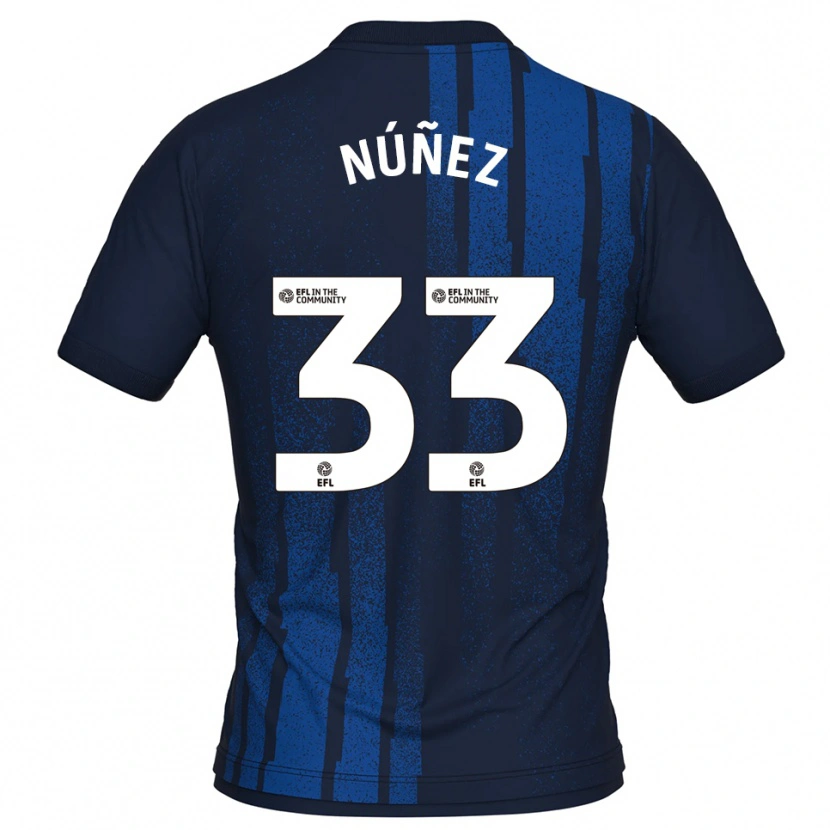 Danxen Dětské Anthony Núñez #33 Námořnická Bílá Daleko Hráčské Dresy 2025/26 Dres