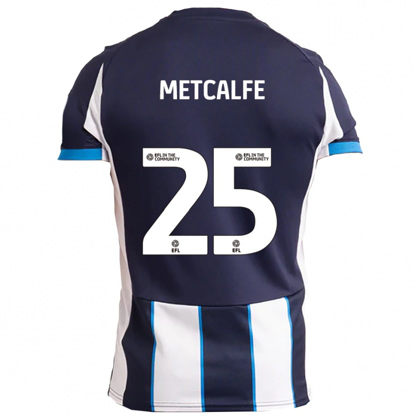Danxen Dětské Max Metcalfe #25 Bílá Námořnická Daleko Hráčské Dresy 2025/26 Dres