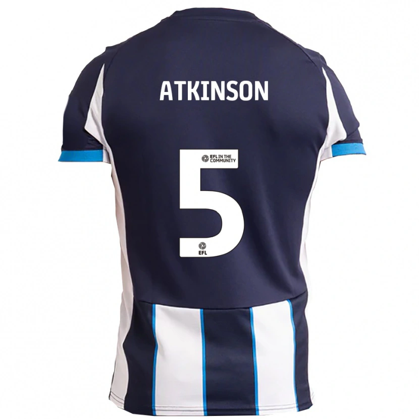Danxen Dětské Jack Atkinson #5 Bílá Námořnická Daleko Hráčské Dresy 2025/26 Dres