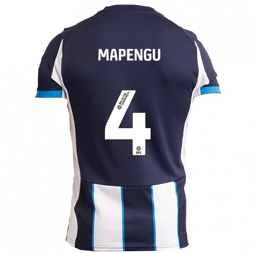 Danxen Dětské Nathaniel Mapengu #4 Bílá Námořnická Daleko Hráčské Dresy 2025/26 Dres