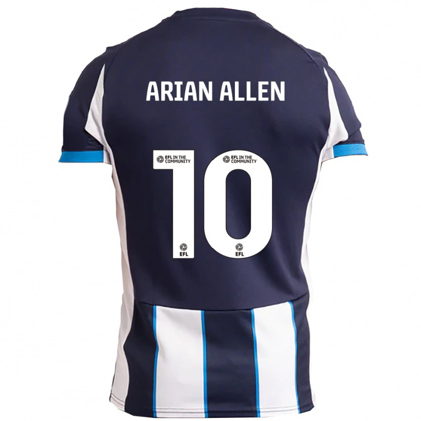 Danxen Dětské Arian Allen #10 Bílá Námořnická Daleko Hráčské Dresy 2025/26 Dres