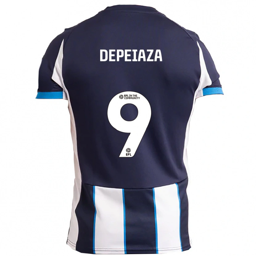 Danxen Dětské Kylan Depeiaza #9 Bílá Námořnická Daleko Hráčské Dresy 2025/26 Dres