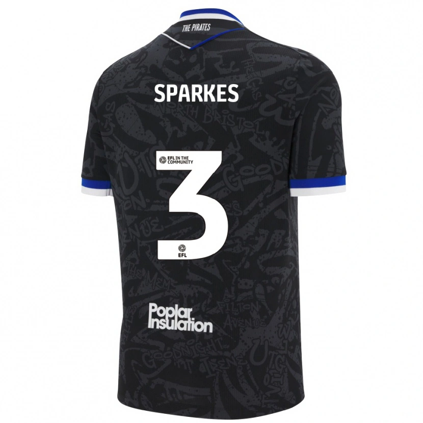 Danxen Dětské Jack Sparkes #3 Černá Bílá Daleko Hráčské Dresy 2025/26 Dres