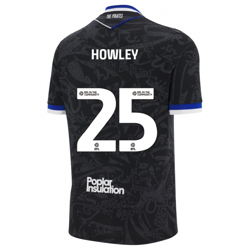 Danxen Dětské Ryan Howley #25 Černá Bílá Daleko Hráčské Dresy 2025/26 Dres