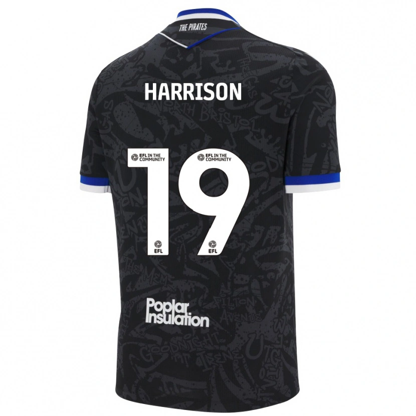 Danxen Dětské Ellis Harrison #19 Černá Bílá Daleko Hráčské Dresy 2025/26 Dres