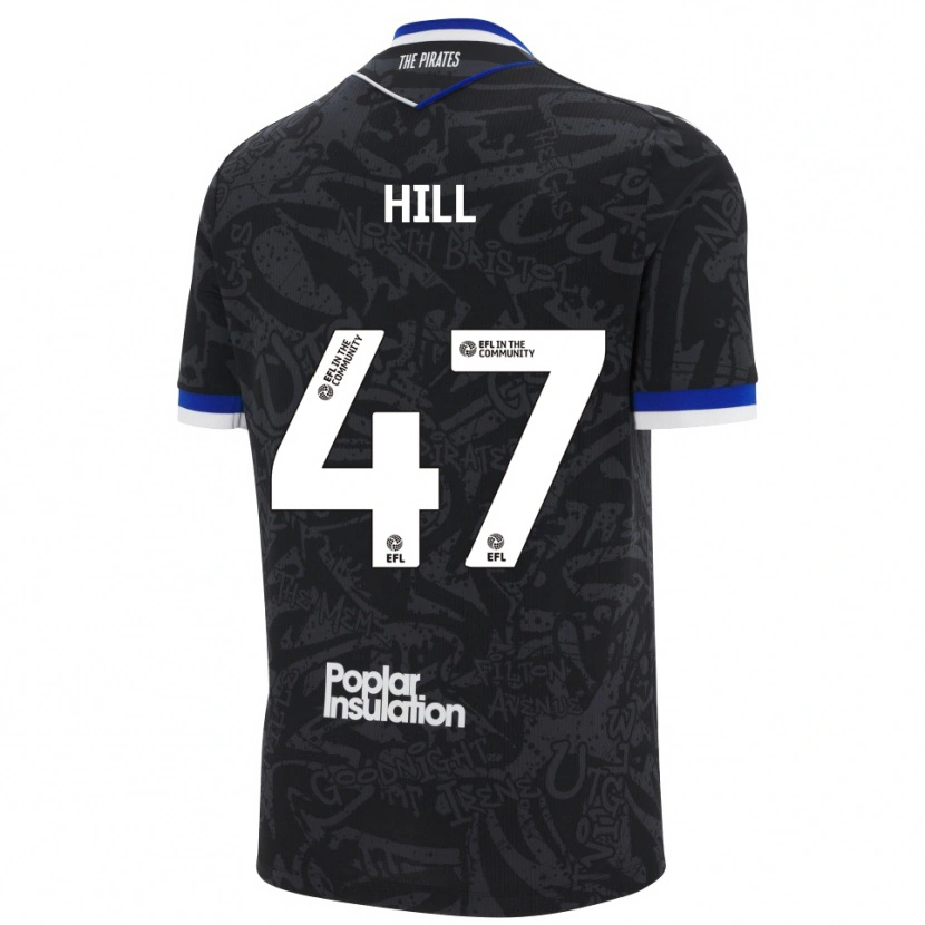Danxen Dětské Kian Hill #47 Černá Bílá Daleko Hráčské Dresy 2025/26 Dres