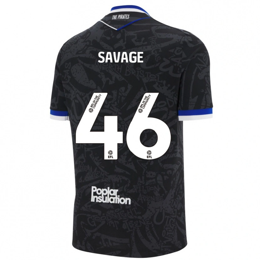 Danxen Dětské Taelan Savage #46 Černá Bílá Daleko Hráčské Dresy 2025/26 Dres