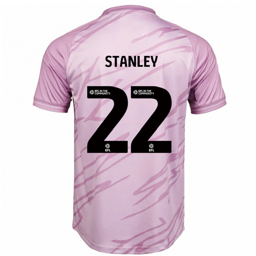 Danxen Dětské Eva Stanley #22 Růžová Černá Daleko Hráčské Dresy 2025/26 Dres
