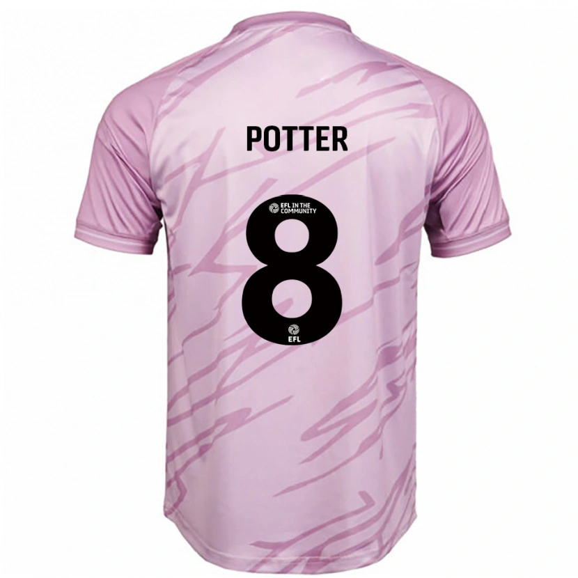 Danxen Dětské Milly Potter #8 Růžová Černá Daleko Hráčské Dresy 2025/26 Dres