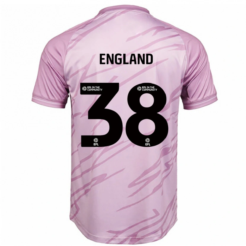 Danxen Dětské Isaac England #38 Růžová Černá Daleko Hráčské Dresy 2025/26 Dres