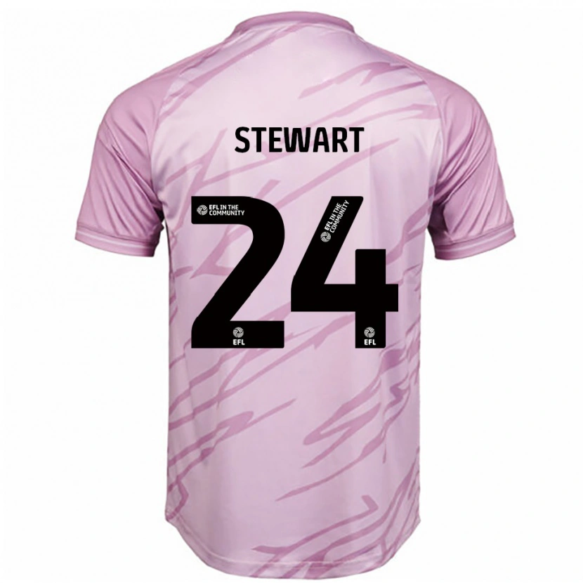 Danxen Dětské Callum Stewart #24 Růžová Černá Daleko Hráčské Dresy 2025/26 Dres