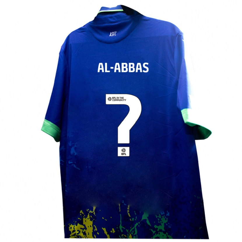 Danxen Dětské Yasin Al-Abbas #0 Modrá Žlutá Daleko Hráčské Dresy 2025/26 Dres