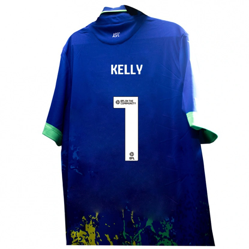 Danxen Dětské Michael Kelly #1 Modrá Žlutá Daleko Hráčské Dresy 2025/26 Dres