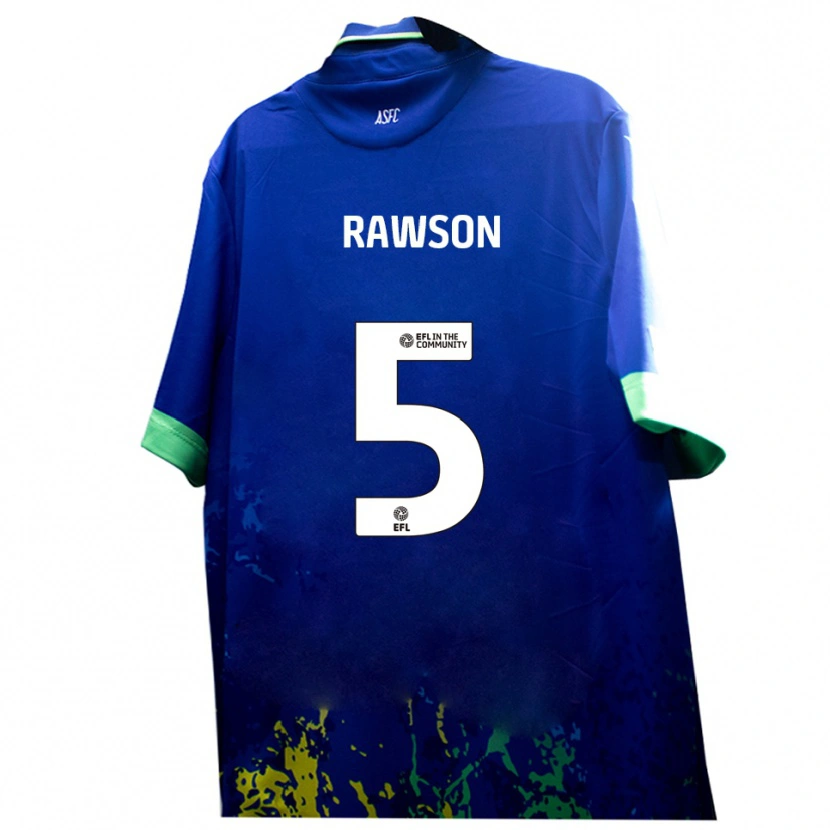 Danxen Dětské Farrend Rawson #5 Modrá Žlutá Daleko Hráčské Dresy 2025/26 Dres
