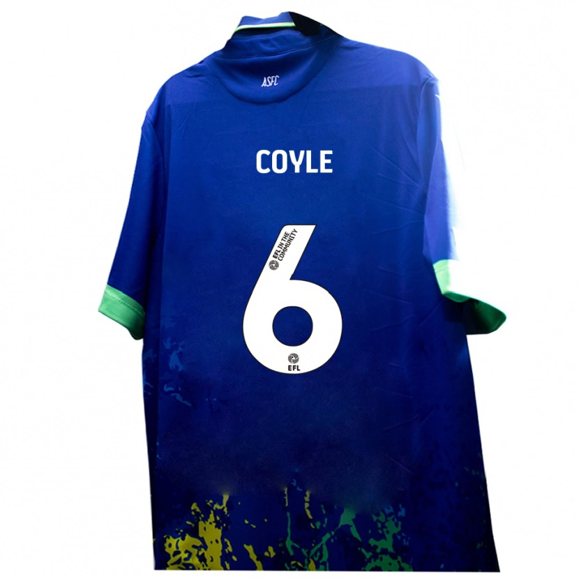 Danxen Dětské Liam Coyle #6 Modrá Žlutá Daleko Hráčské Dresy 2025/26 Dres