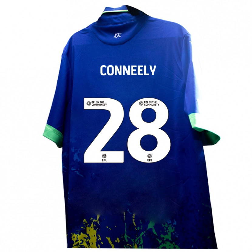 Danxen Dětské Seamus Conneely #28 Modrá Žlutá Daleko Hráčské Dresy 2025/26 Dres