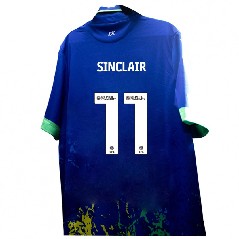 Danxen Dětské Isaac Sinclair #11 Modrá Žlutá Daleko Hráčské Dresy 2025/26 Dres