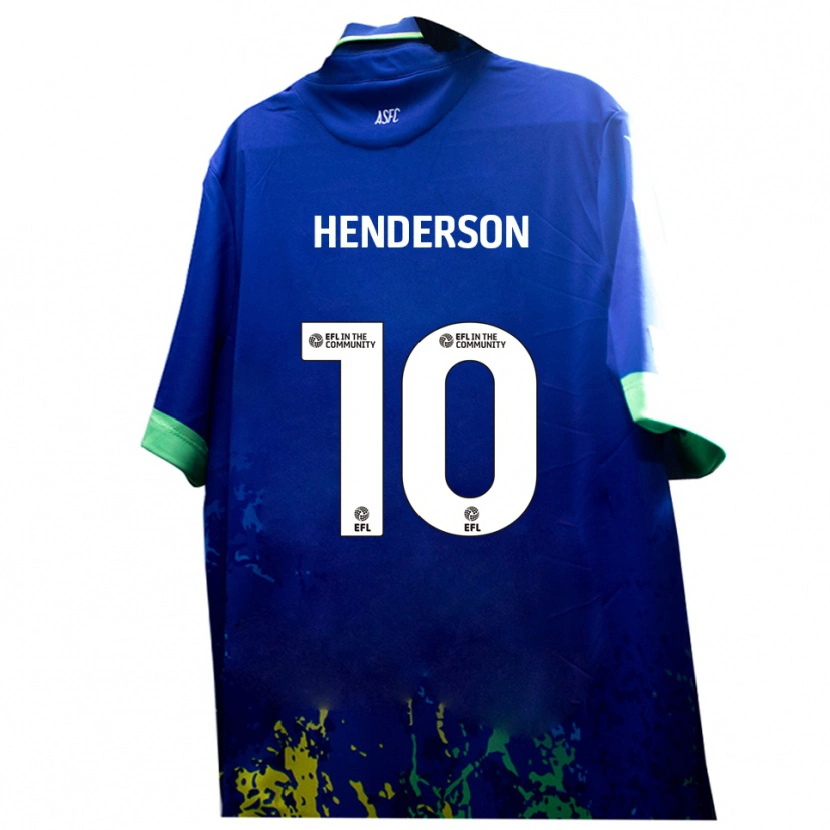 Danxen Dětské Alex Henderson #10 Modrá Žlutá Daleko Hráčské Dresy 2025/26 Dres