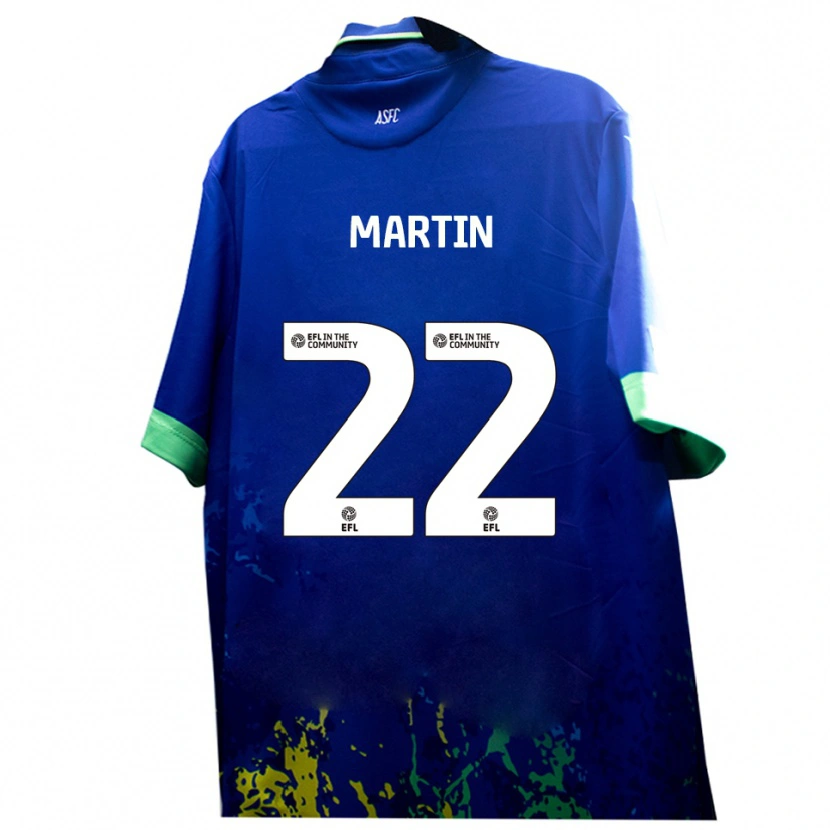 Danxen Dětské Dan Martin #22 Modrá Žlutá Daleko Hráčské Dresy 2025/26 Dres