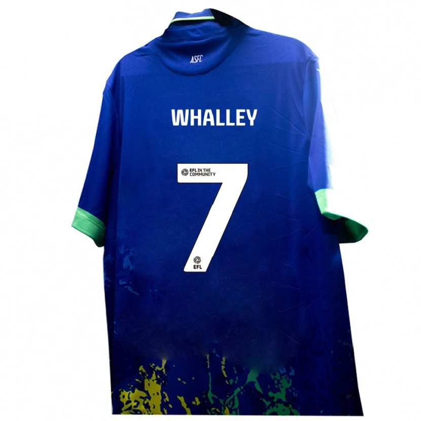 Danxen Dětské Shaun Whalley #7 Modrá Žlutá Daleko Hráčské Dresy 2025/26 Dres