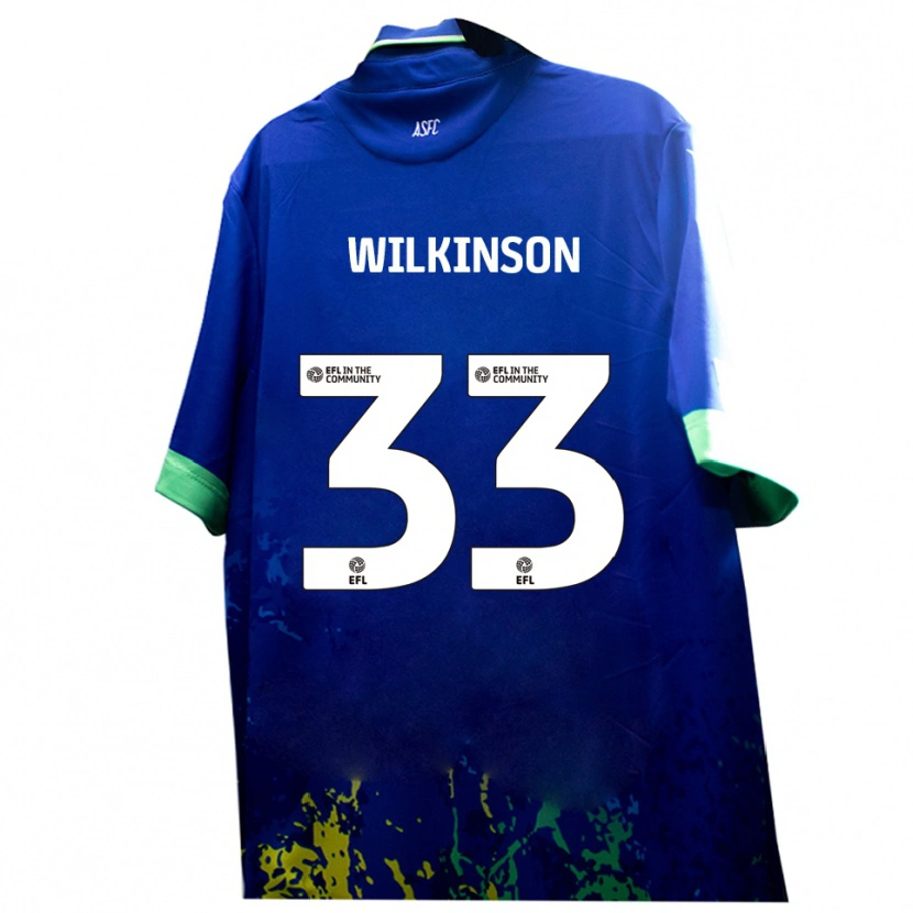 Danxen Dětské Finlay Wilkinson #33 Modrá Žlutá Daleko Hráčské Dresy 2025/26 Dres