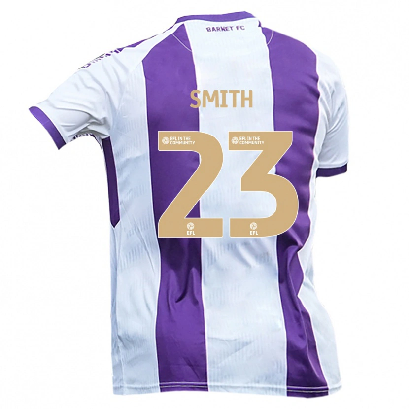 Danxen Dětské Kane Smith #23 Bílá Fialová Daleko Hráčské Dresy 2025/26 Dres