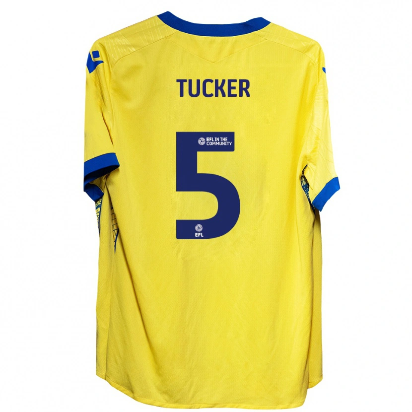 Danxen Dětské Jack Tucker #5 Žlutá Modrá Daleko Hráčské Dresy 2025/26 Dres