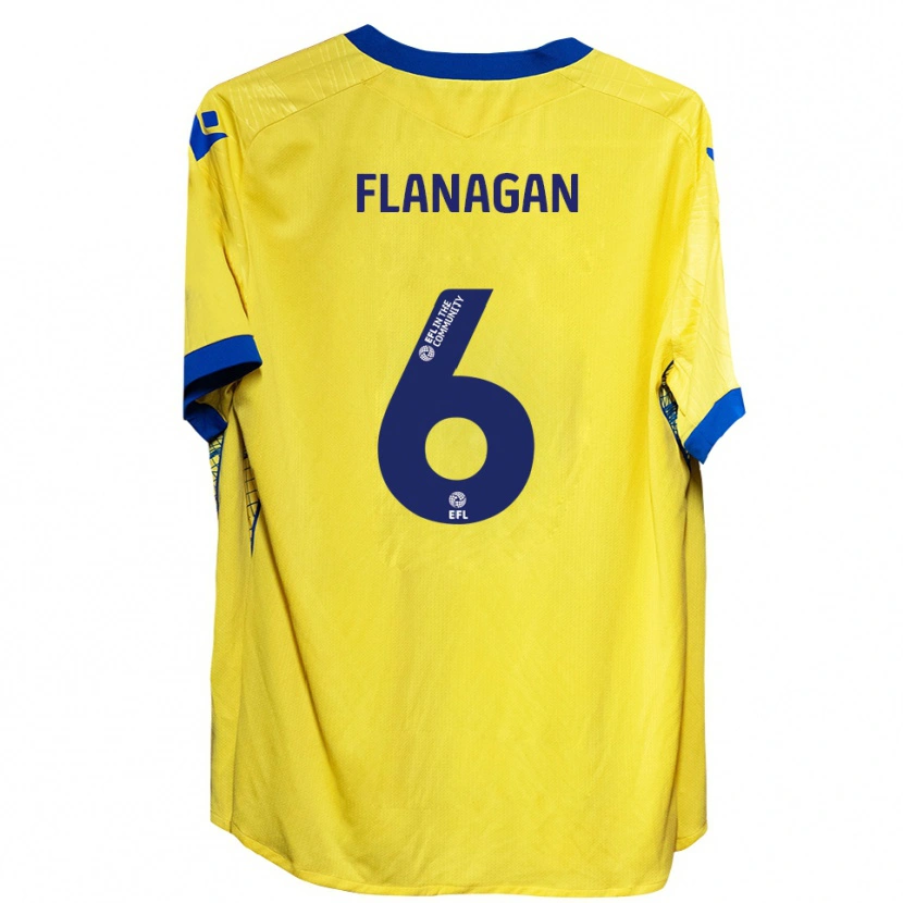 Danxen Dětské Tom Flanagan #6 Žlutá Modrá Daleko Hráčské Dresy 2025/26 Dres