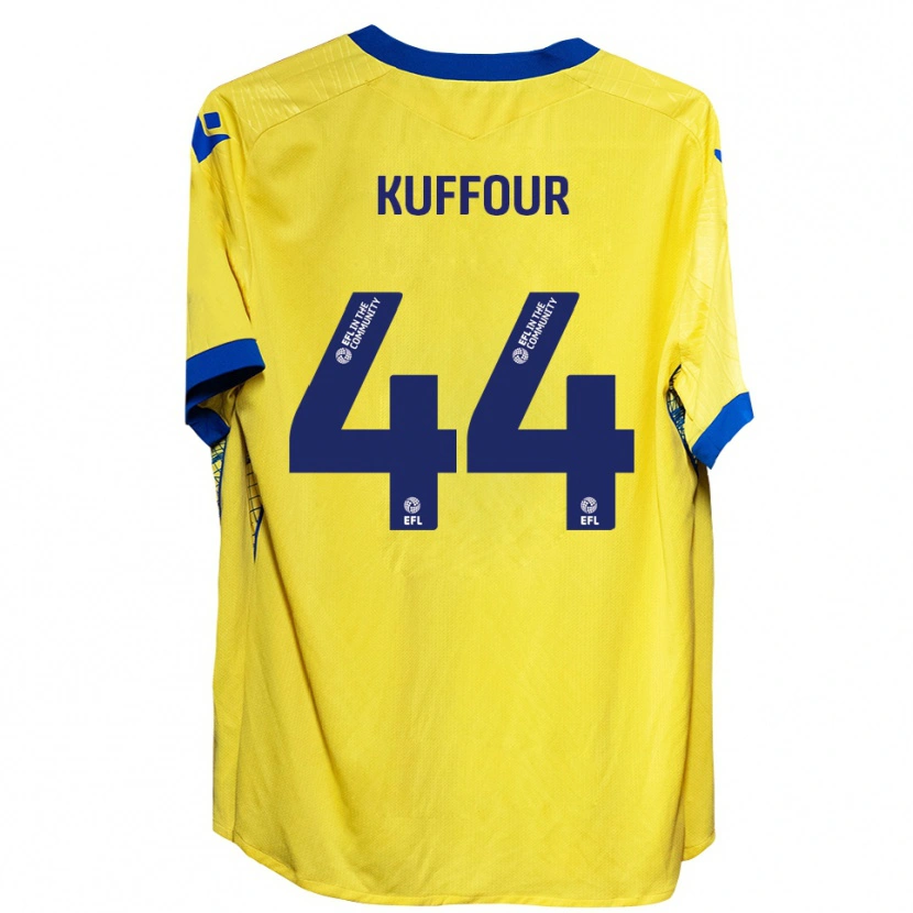 Danxen Dětské Samuel Kuffour Jr. #44 Žlutá Modrá Daleko Hráčské Dresy 2025/26 Dres