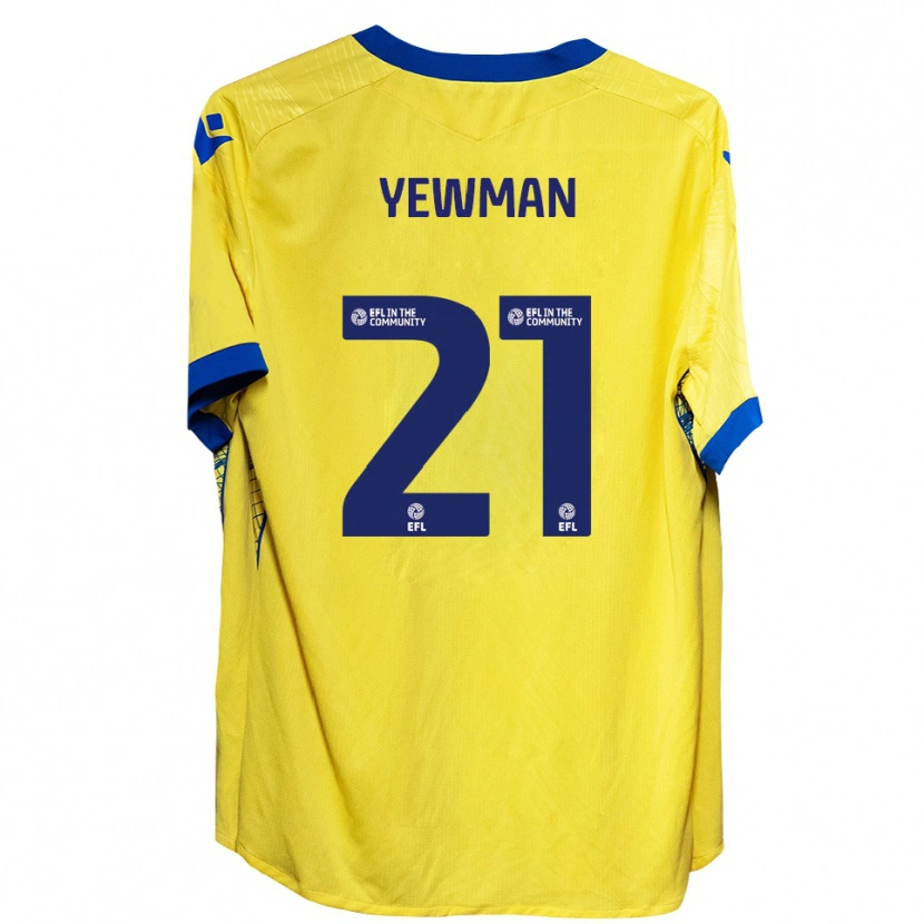 Danxen Dětské Lucy Yewman #21 Žlutá Modrá Daleko Hráčské Dresy 2025/26 Dres