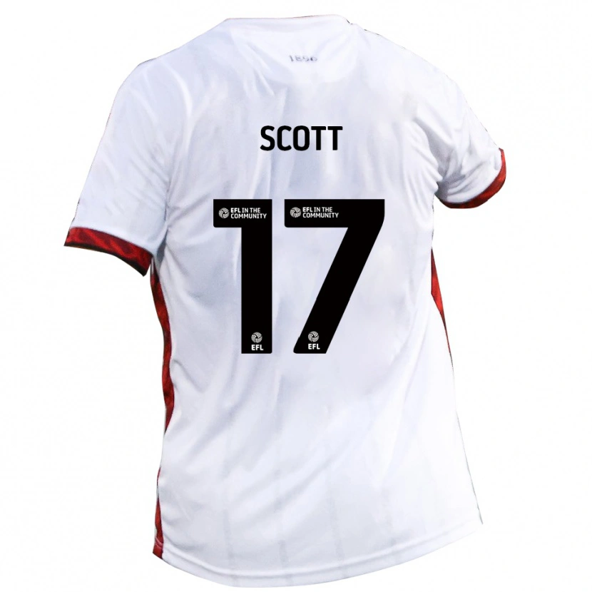 Danxen Dětské Kyle Scott #17 Bílá Červená Černá Daleko Hráčské Dresy 2025/26 Dres