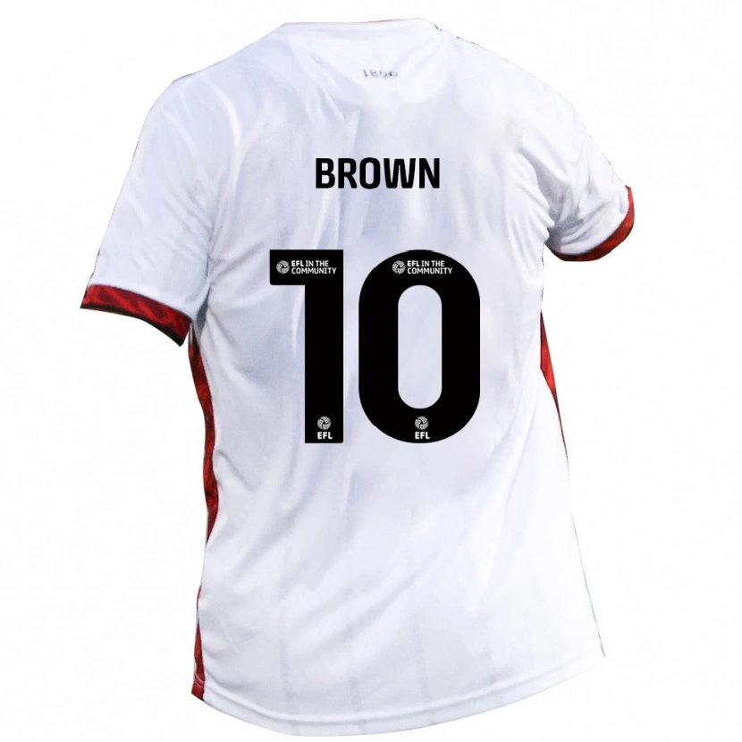 Danxen Dětské Reece Brown #10 Bílá Červená Černá Daleko Hráčské Dresy 2025/26 Dres