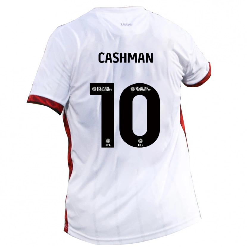 Danxen Dětské Danny Cashman #10 Bílá Červená Černá Daleko Hráčské Dresy 2025/26 Dres