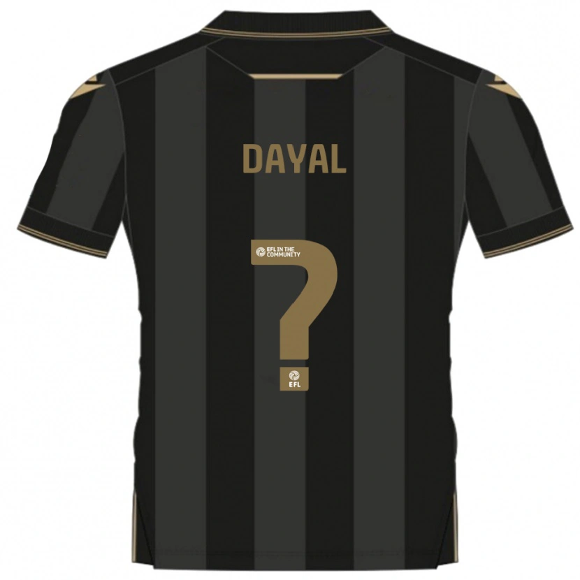 Danxen Dětské Louie Dayal #0 Černá Zlatá Daleko Hráčské Dresy 2025/26 Dres