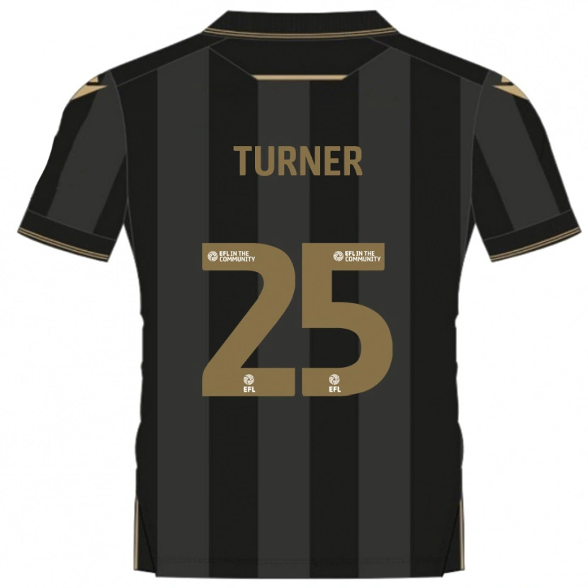 Danxen Dětské Jake Turner #25 Černá Zlatá Daleko Hráčské Dresy 2025/26 Dres
