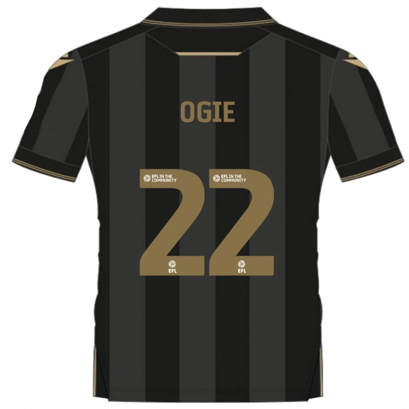 Danxen Dětské Shadrach Ogie #22 Černá Zlatá Daleko Hráčské Dresy 2025/26 Dres