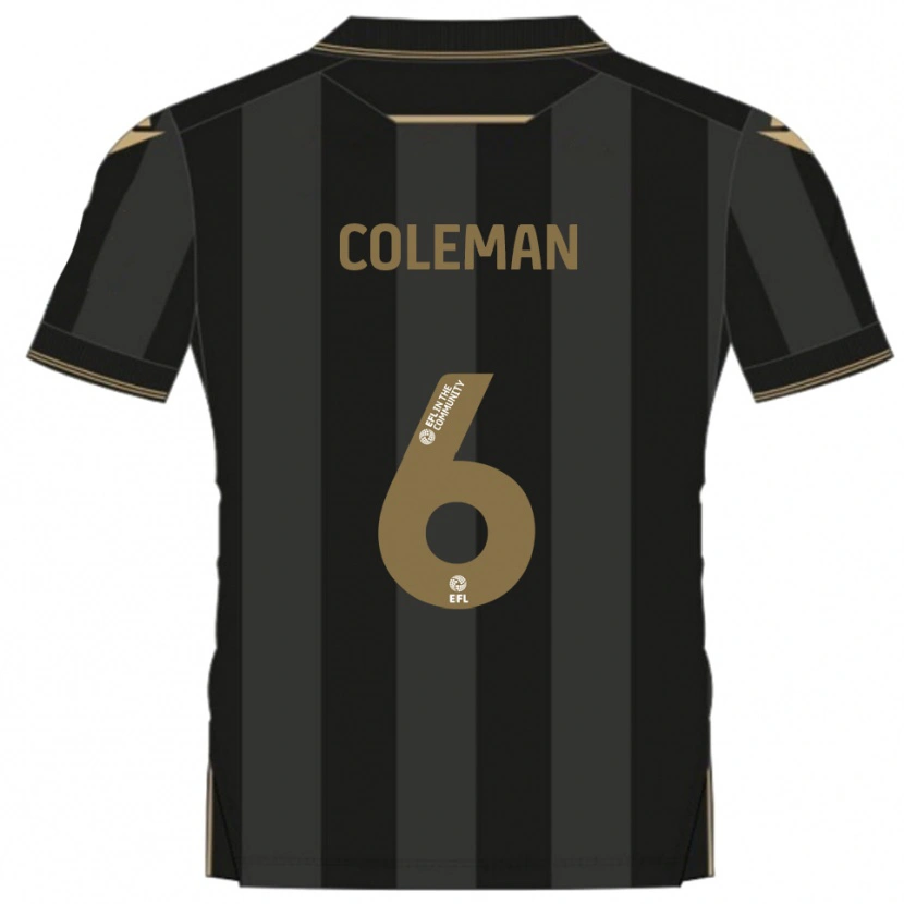 Danxen Dětské Ethan Coleman #6 Černá Zlatá Daleko Hráčské Dresy 2025/26 Dres