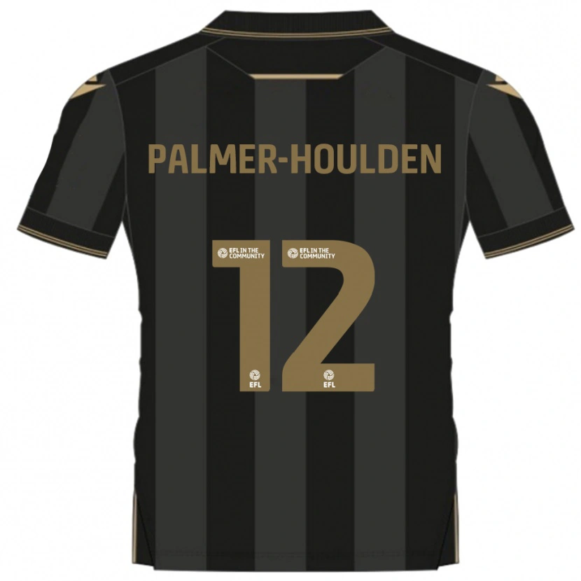 Danxen Dětské Seb Palmer-Houlden #12 Černá Zlatá Daleko Hráčské Dresy 2025/26 Dres