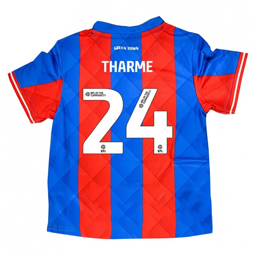 Danxen Dětské Doug Tharme #24 Modrá Červená Bílá Daleko Hráčské Dresy 2025/26 Dres